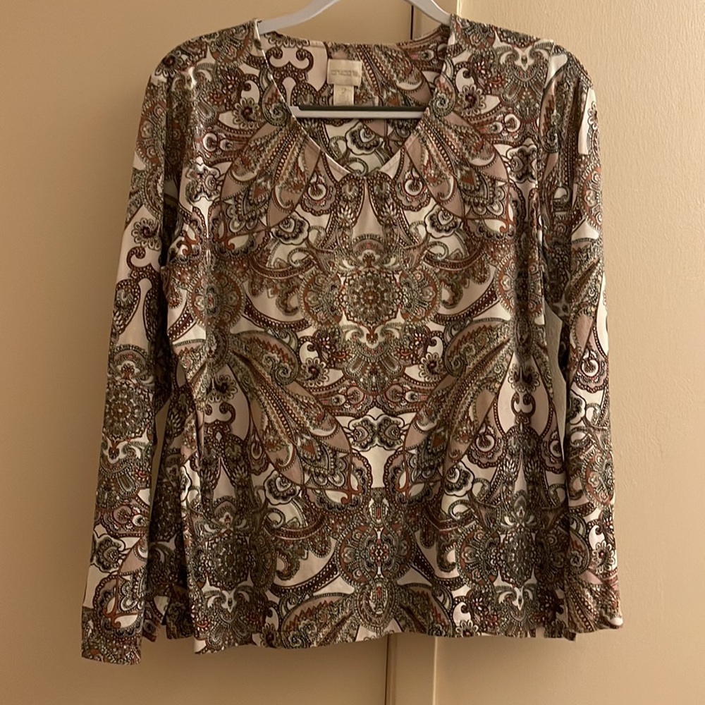 Dusty Rose Paisley Tee - Picture 2 of 7